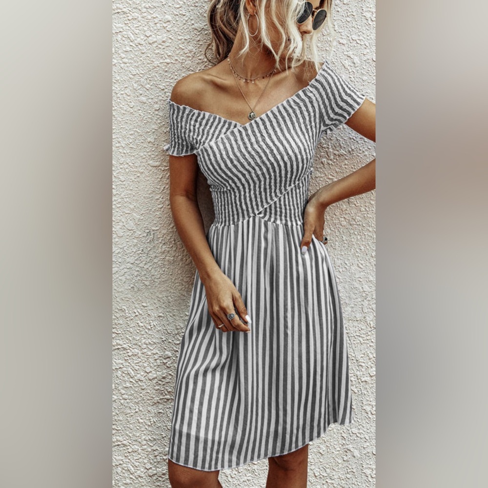 BeachSissi Striped Summer Dress size Large, new